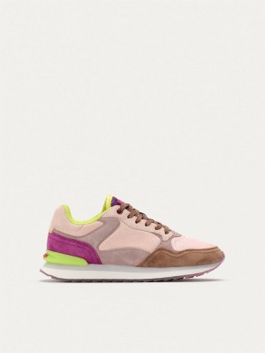 Pink Dark Brown Women's Hoff City Valparaiso Trainers | LSM10044CC