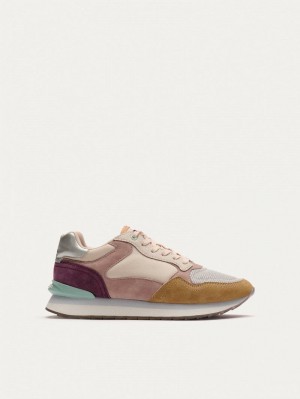 White Pink Brown Women's Hoff City Pasadena Trainers | GXV9686CV